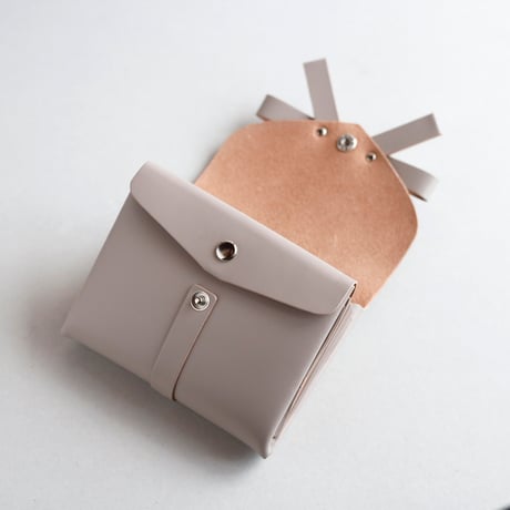 [sou series]  リボン ショートウォレット グレージュ/ ribbon short wallet #greige