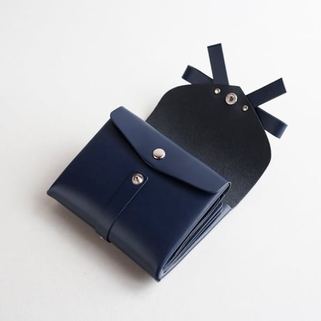 [sou series]  リボン ショートウォレット ネイビー/ ribbon short wallet #navy