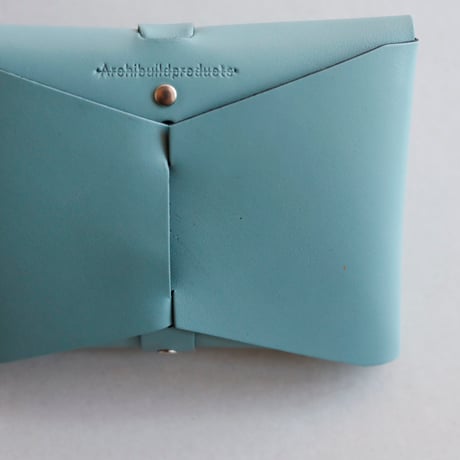 [archive] 黒点・汚れあり リボンカードケース＃スモーキーミント / ribbon card case #smoky mint