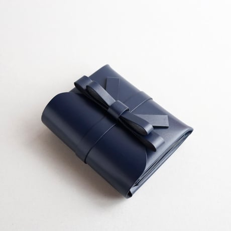 [sou series]  リボン ショートウォレット ネイビー/ ribbon short wallet #navy