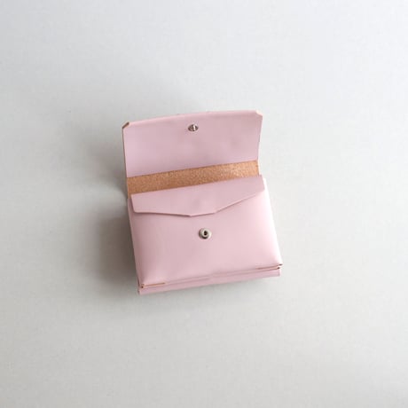 [花圃] フラワー ミニウォレット ピンク / [flower garden] flower mini wallet #grayblue x pink