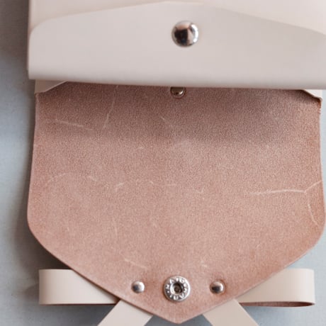 [archive] 傷・スジあり リボン ショートウォレット ベージュ/ ribbon short wallet beige