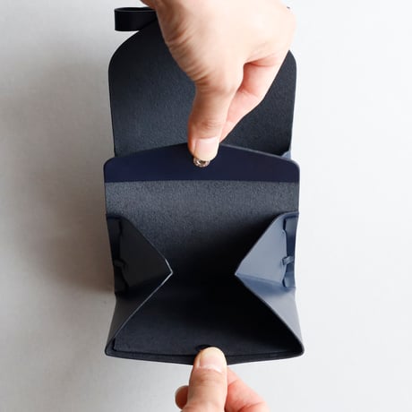 [sou series]  リボン ショートウォレット ネイビー/ ribbon short wallet #navy