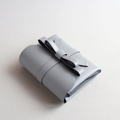 [sou series]  リボン ショートウォレット ストーングレー/ ribbon short wallet #stone gray