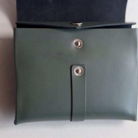 [archive] 色ムラ・跡あり　リボン ショートウォレット カーキ/ ribbon short wallet khaki