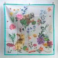 Nathalie Lété　Large Handkerchief　Rabbits