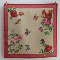 Nathalie Lété　Napkin "Roses and Squirrels"