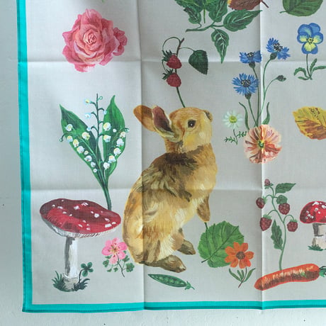 Nathalie Lété　Large Handkerchief　Rabbits
