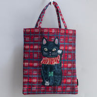 Nathalie Lété　Mini bag - Check x Lucky cat Black