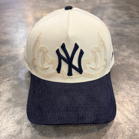 USA買付　NEW ERA 9FORTY A-FRAME NY YANKEES WESTERN STITCH CORDUROY CAP　NEWERA-115