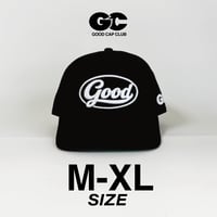GC-GOOD 3D OVAL LOGO A-FRAME CAP  – BLACK/WHITE M/L-L/XLSIZE GC-53