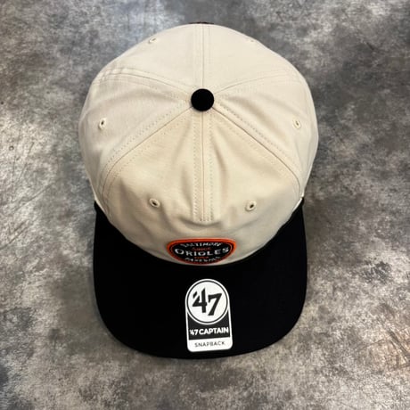 USA買付 BALTIMORE ORIOLES ’47 PAYSON CAPTAIN SNAPBACK CAP – NATURAL / BLACK　US-87