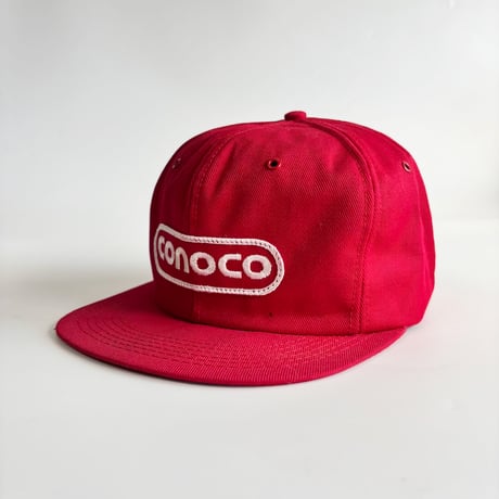 CONOCO CORPORATE LOGO PATCH SNAPBACK CAP / RED　 GV-52