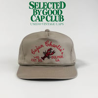 USA買付　VINTAGE CAJUN CHARLIE’S CRAWFISH SNAPBACK CAP – BEIGE　GV-26