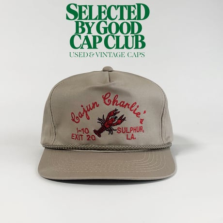 USA買付　VINTAGE CAJUN CHARLIE’S CRAWFISH SNAPBACK CAP – BEIGE　GV-26
