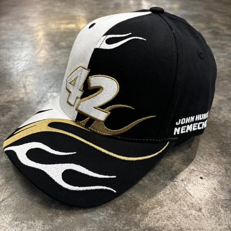 USA買付 NASCAR JOHN HUNTER NEMECHEK #42 LEGACY MOTOR CLUB FLAME RACING CAP 　US-98