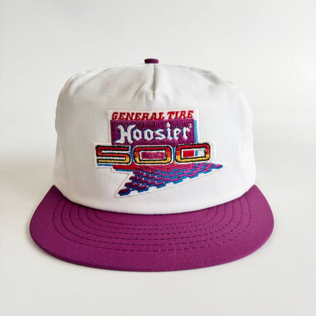 GENERAL TIRE HOOSIER 500 MOTORSPORTS SNAPBACK CAP / WHITE × PURPLE   GV-61