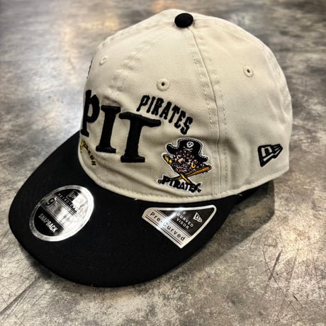 USA買付　NEW ERA 9FIFTY RETRO CROWN PITTSBURGH PIRATES COOPERSTOWN MULTI LOGO CREAM / BLACK　NEWERA-117