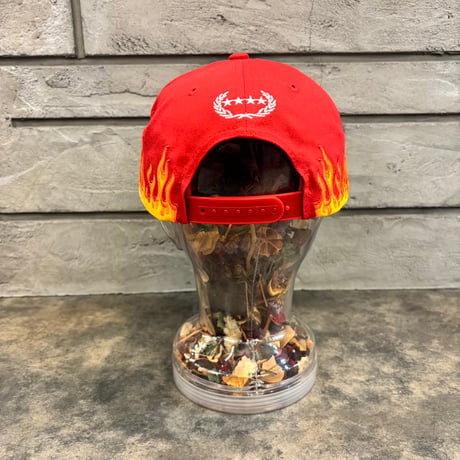 USA買付　FIELD GRADE EVERYTHING'S F*CKED FLAME SNAPBACK CAP RED　US-106