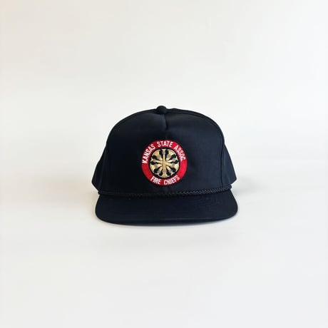 KANSAS STATE ASSOC. FIRE CHIEFS ROPE SNAPBACK CAP / BLACK  GV-39
