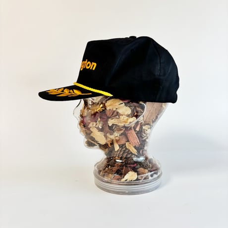 WASHINGTON GOLD LAUREL EMBROIDERY ROPE CAP / BLACK　 GV-48