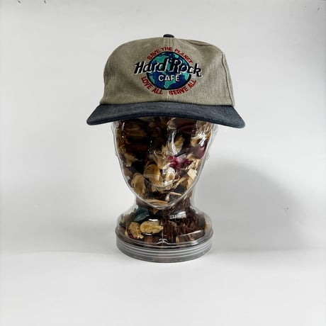 USA買付　VINTAGE HARD ROCK CAFE SAN JUAN SNAPBACK CAP – BEIGE / NAVY　GV-27