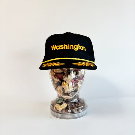 WASHINGTON GOLD LAUREL EMBROIDERY ROPE CAP / BLACK　 GV-48