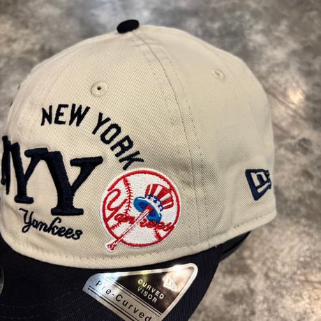USA買付　NEW ERA 9FIFTY RETRO CROWN NEW YORK YANKEES COOPERSTOWN MULTI LOGO CREAM / NAVY　NEWERA-118