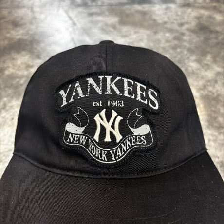 USA買付 MLB NEW YORK YANKEES VINTAGE LOGO CAP BLACK　US-102