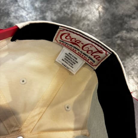 AMERICAN NEEDLE CLUB CAPTAIN – COCA-COLA SOCIAL CLUB CAP / IVORY × RED　AN-37