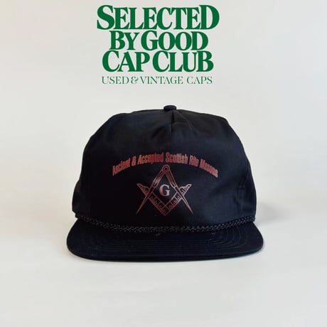 ANCIENT & ACCEPTED SCOTTISH RITE MASONIC ROPE CAP / BLACK　 GV-46
