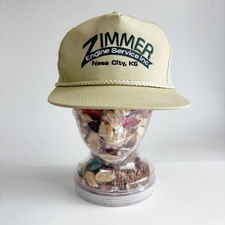 USA買付　VINTAGE ZIMMER ENGINE SERVICE INC. ROPE SNAPBACK CAP – BEIGE　GV-17