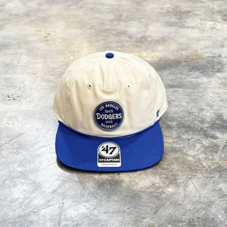 USA買付 LOS ANGELES DODGERS ’47 PAYSON CAPTAIN SNAPBACK CAP – CREAM / ROYAL　US-89