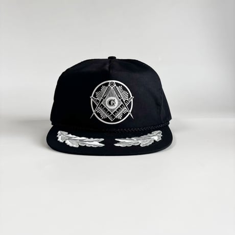 USA買付　【デッドストック】Masonic Square & Compasses Leaf Embroidery Cap｜Made in Philippines    GV-09