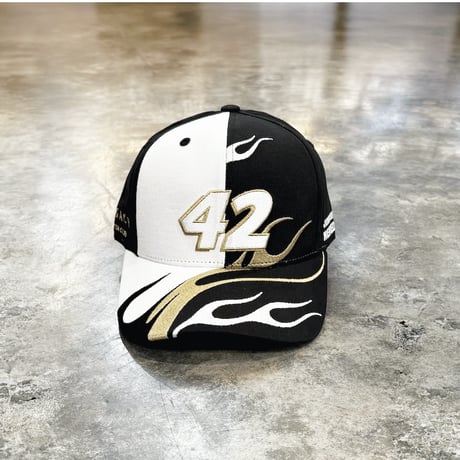 USA買付 NASCAR JOHN HUNTER NEMECHEK #42 LEGACY MOTOR CLUB FLAME RACING CAP 　US-98