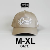 GC-GOOD 3D OVAL LOGO A-FRAME CAP  – BEIGE   M/L-L/XL SIZE GC-55