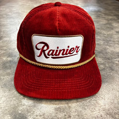 USA買付 RAINIER CORDUROY ROPE GOLF SNAPBACK HAT - RED　US-96