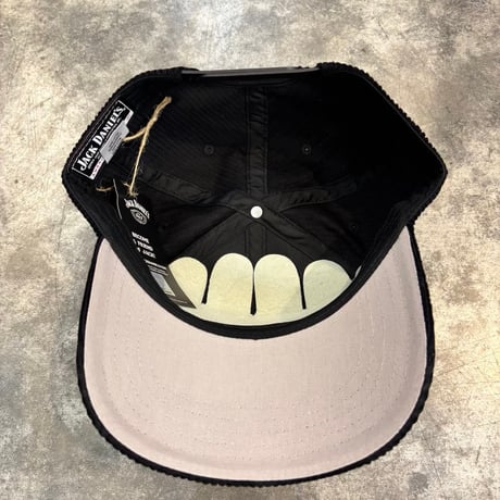 USA買付　AMERICAN NEEDLE JACK DANIEL'S CORDUROY SNAPBACK CAP BLACK　AN-43
