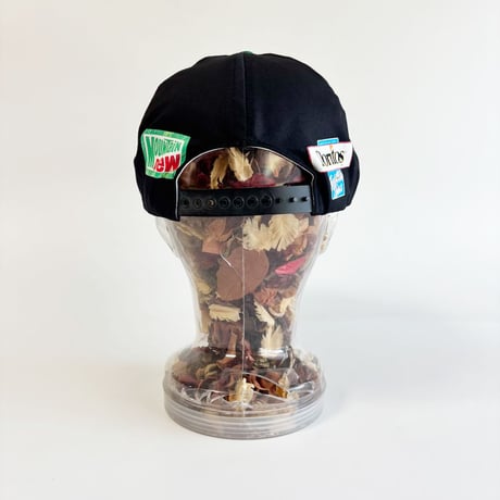 MARCH MADNESS MULTI SPONSOR PATCH SNAPBACK CAP / BLACK × GREEN  GV-38