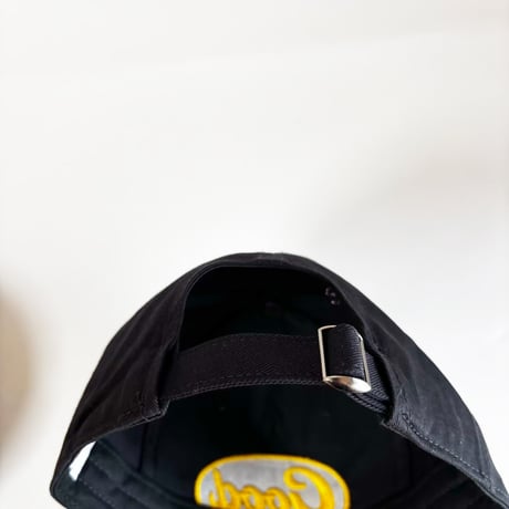 GC-GOOD 3D OVAL LOGO A-FRAME CAP  – BLACK/YELLOW.    M/L-L/XL SIZE GC-54