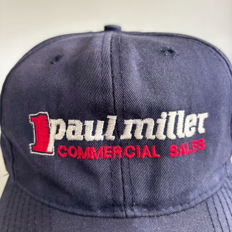 USA買付　VINTAGE PAUL MILLER COMMERCIAL SALES SNAPBACK CAP – NAVY　GV-15