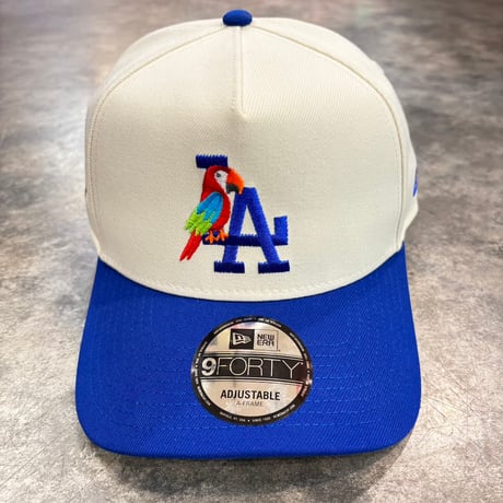 USA買付 Los Angeles Dodgers Bird Icon 40th Anniversary 9FORTY A-Frame – Ivory / Royal Blue NEWERA-103