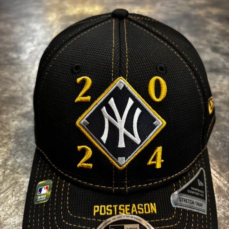 USA買付 NY 2024 Postseason 9FORTY Stretch-Snap Cap – Black / Gold　NEWERA-97