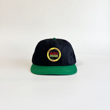 MARCH MADNESS MULTI SPONSOR PATCH SNAPBACK CAP / BLACK × GREEN  GV-38
