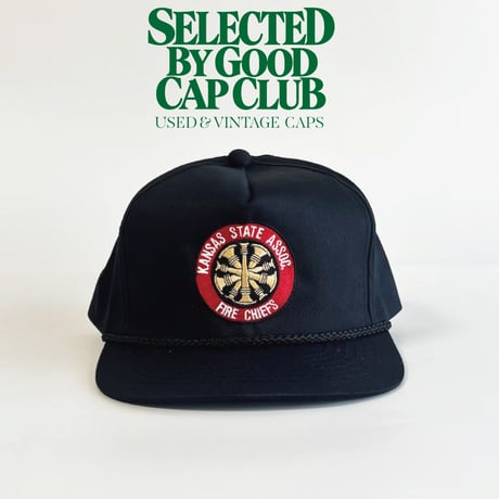 KANSAS STATE ASSOC. FIRE CHIEFS ROPE SNAPBACK CAP / BLACK  GV-39