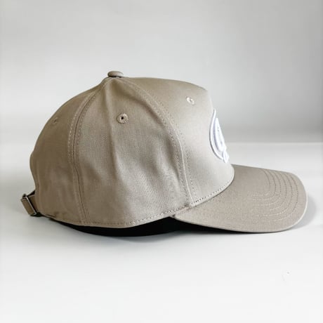 GC-GOOD 3D OVAL LOGO A-FRAME CAP  – BEIGE   M/L-L/XL SIZE GC-55