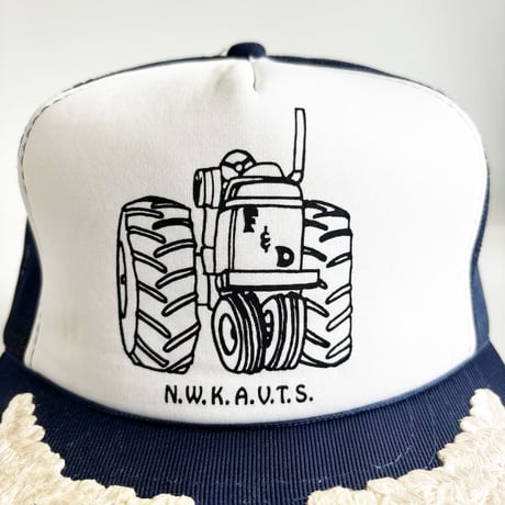 USA買付　VINTAGE N.W.K.A.U.T.S. TRACTOR EMBROIDERY TRUCKER CAP – NAVY／WHITE　 – NAVY GV-14