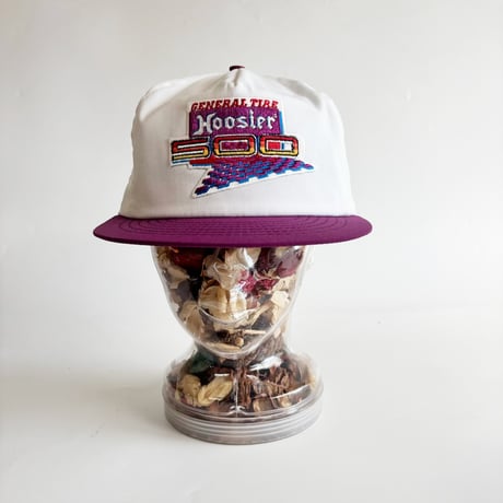 GENERAL TIRE HOOSIER 500 MOTORSPORTS SNAPBACK CAP / WHITE × PURPLE   GV-61