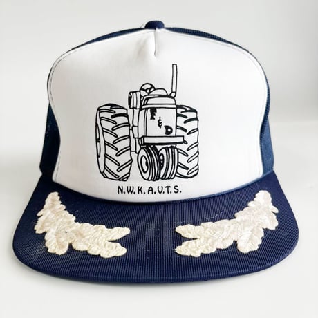 USA買付　VINTAGE N.W.K.A.U.T.S. TRACTOR EMBROIDERY TRUCKER CAP – NAVY／WHITE　 – NAVY GV-14