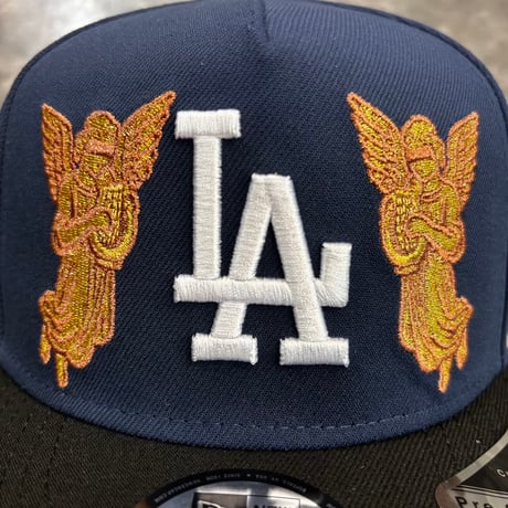 USA買付 LA Angel Embroidery 40th Anniversary 9FIFTY A-Frame  – Navy / Black　NEWERA-102